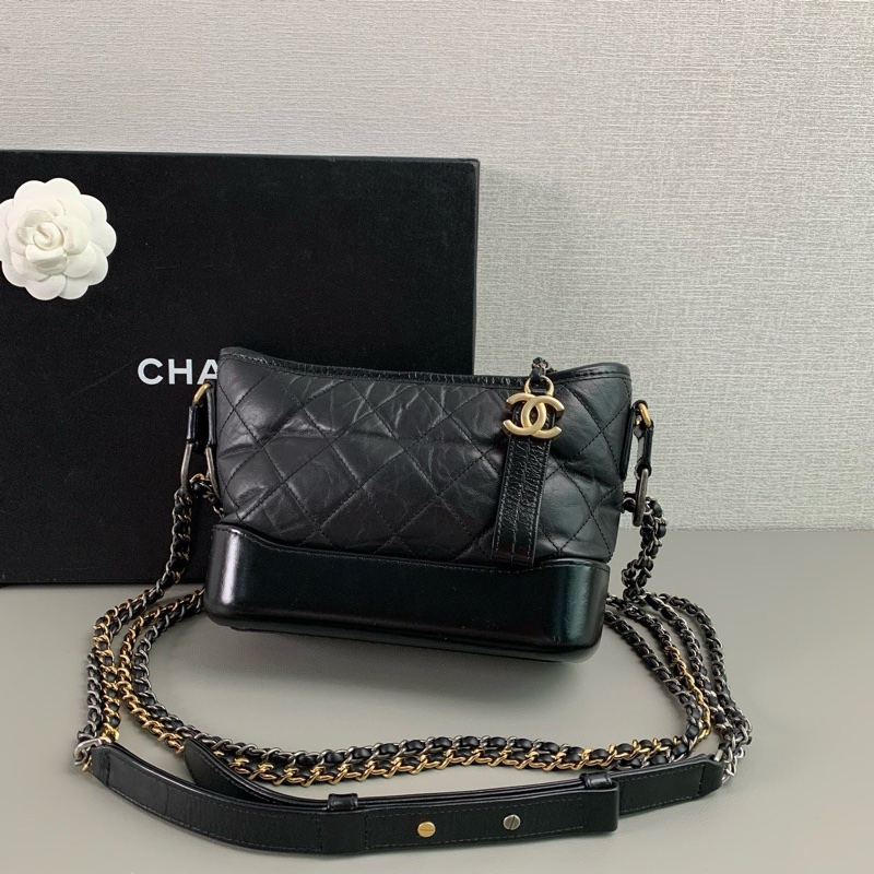 Chanel 小號 黑金流浪包|98新 25開|耐用混皮|體積好背|經典不敗|超美狀態-2