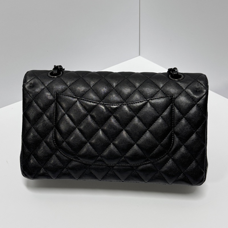 （99新閒置品💝） Chanel CF25牛皮 “so black” 限量款 專櫃40萬以上-7