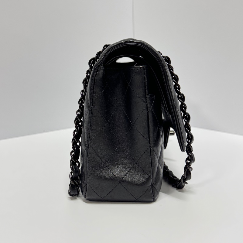 （99新閒置品💝） Chanel CF25牛皮 “so black” 限量款 專櫃40萬以上-8