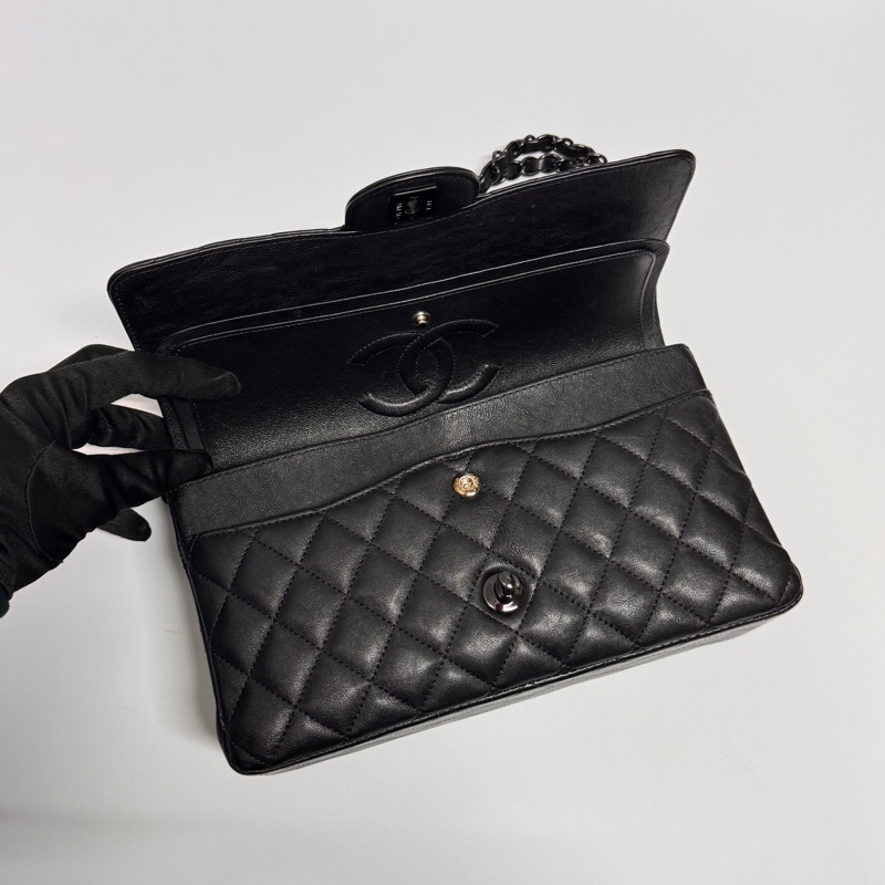 （99新閒置品💝） Chanel CF25牛皮 “so black” 限量款 專櫃40萬以上-19