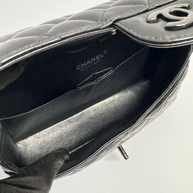 （99新閒置品💝） Chanel CF25牛皮 “so black” 限量款 專櫃40萬以上-21