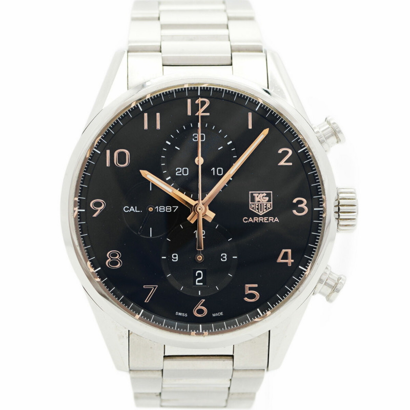 TAG Heuer 豪雅卡萊拉 CAR2014-4 黑色錶盤男士腕錶-0