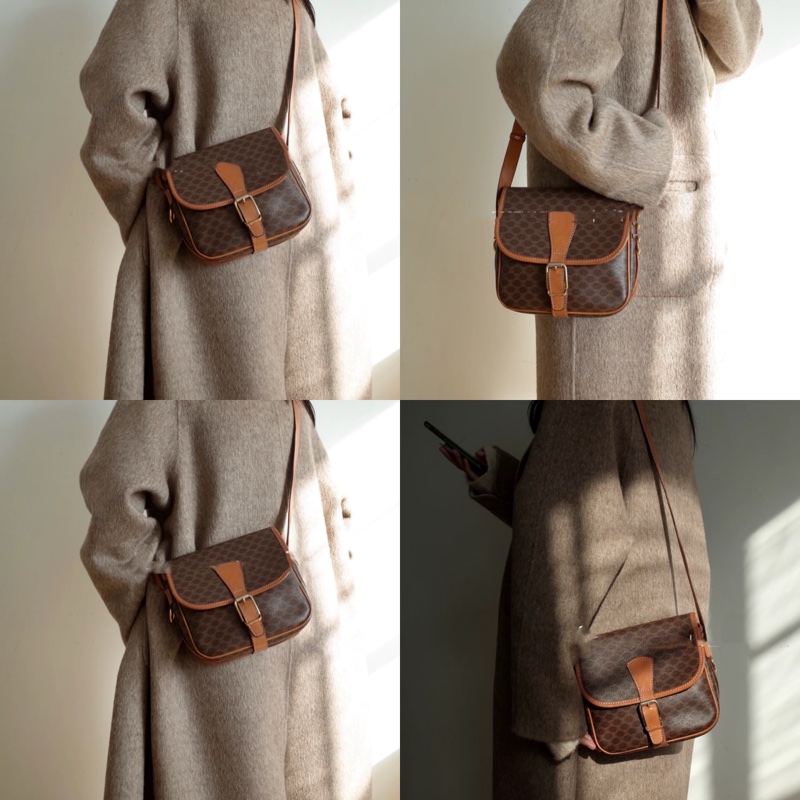 Celine 凱旋門老花豆腐斜挎包-1