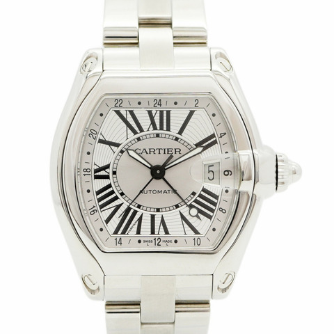 卡地亞 Roadster XL W62032X6 銀色錶盤男士腕錶