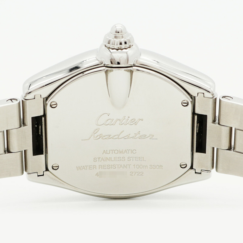 卡地亞 Roadster XL W62032X6 銀色錶盤男士腕錶-4