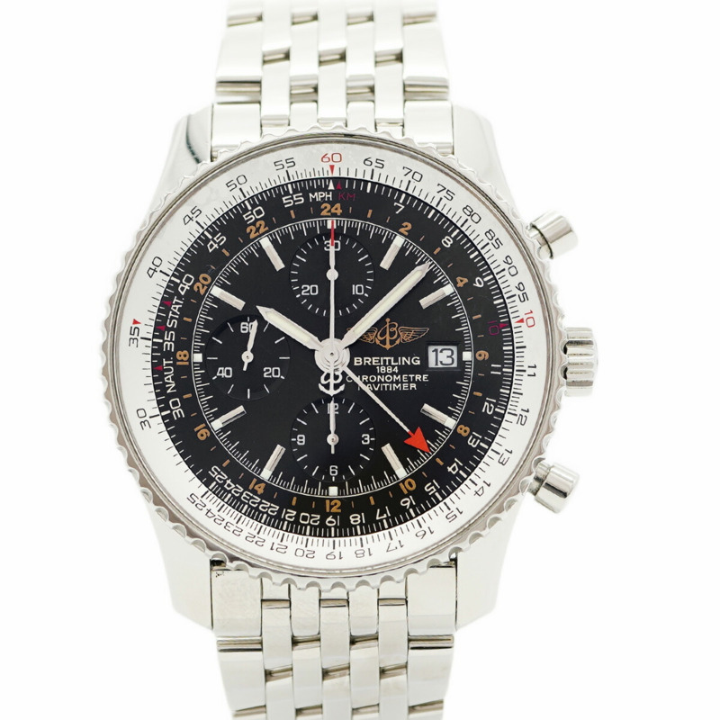 百年靈 Navitimer A24322 黑色錶盤男士腕錶-0