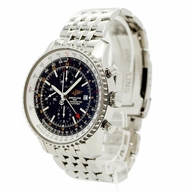 百年靈 Navitimer A24322 黑色錶盤男士腕錶-2