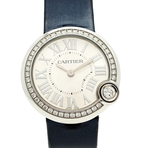卡地亞 Ballon Blanc de W4BL0003 銀色錶盤小姐腕錶