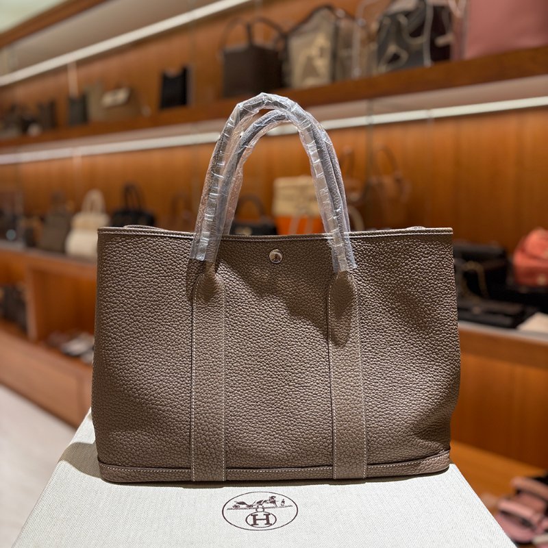【現貨｜快速出貨】Hermès 愛馬仕 Garden Party 36 大象灰 Etoupe｜C刻2018年｜經典托特花園包-0