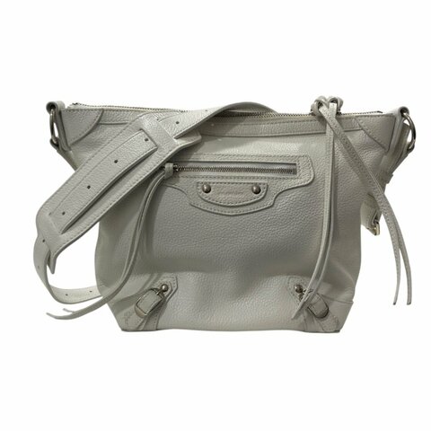 BALENCIAGA 巴黎世家 NEO CLASSIC HOBO BAG 皮革 胸/腰包 白色