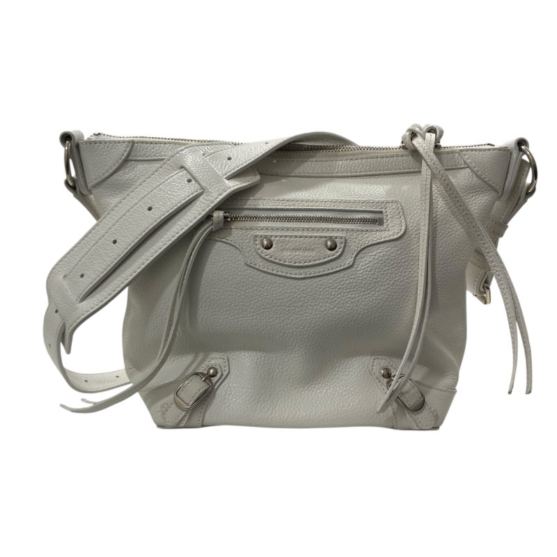BALENCIAGA 巴黎世家 NEO CLASSIC HOBO BAG 皮革 胸/腰包 白色-0