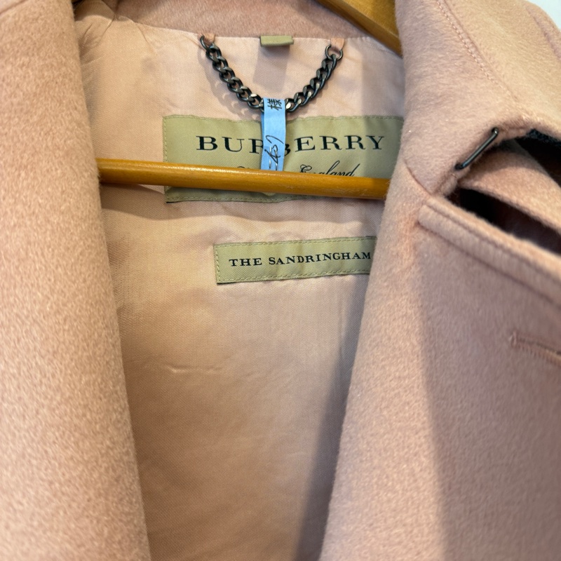 Burberry 粉色長版毛尼外套🧥-2