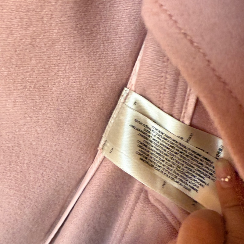 Burberry 粉色長版毛尼外套🧥-4