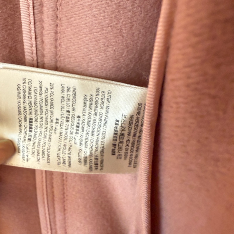 Burberry 粉色長版毛尼外套🧥-5