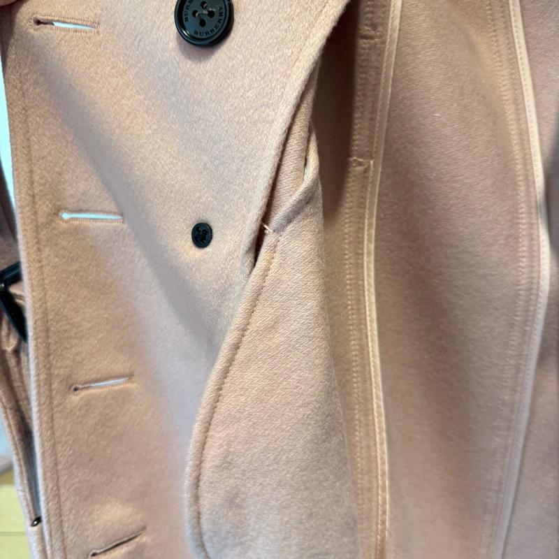 Burberry 粉色長版毛尼外套🧥-6
