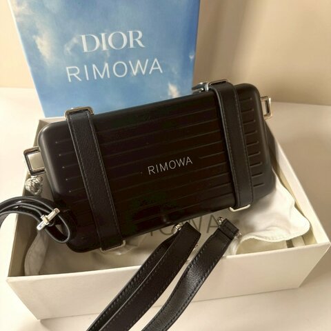DIOR x RIMOWA 聯名 絕版 限量 黑色 鋁合金 手拿 斜背 行李箱包