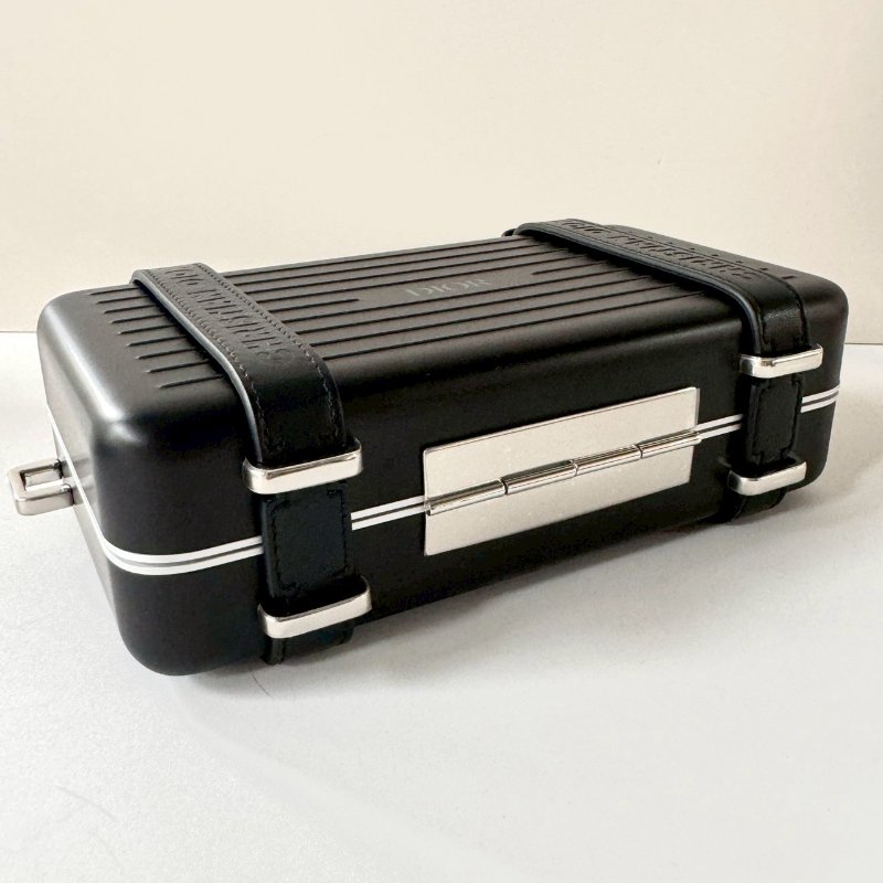 DIOR x RIMOWA 聯名 絕版 限量 黑色 鋁合金 手拿 斜背 行李箱包-4