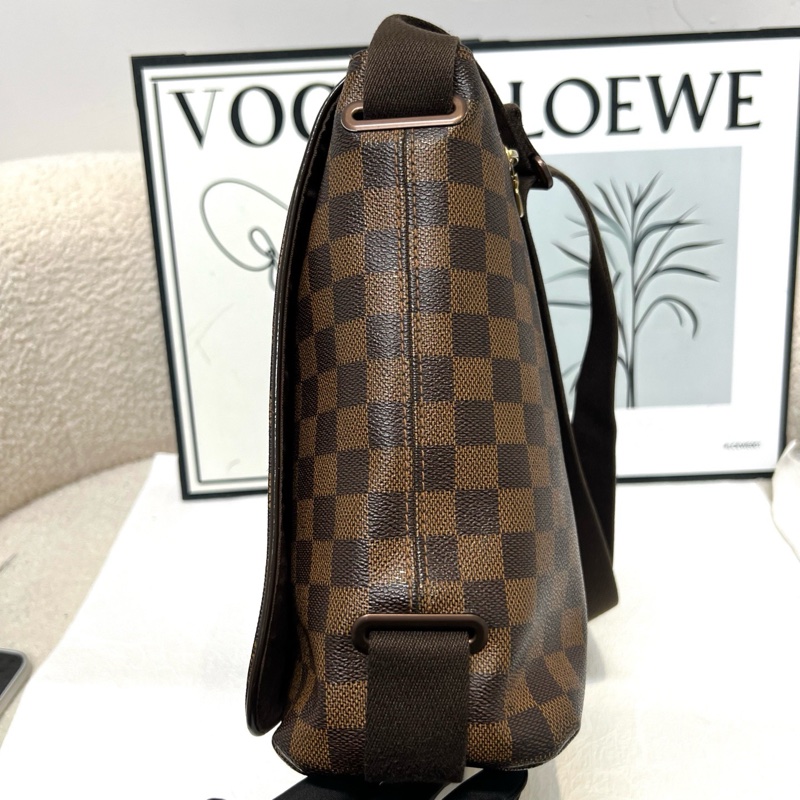 LV 布魯克林經典棕色棋盤 District公文包男士單肩包斜挎包 可調節肩帶 底長約34-2