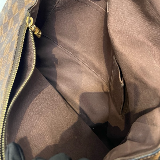 LV 布魯克林經典棕色棋盤 District公文包男士單肩包斜挎包 可調節肩帶 底長約34-5