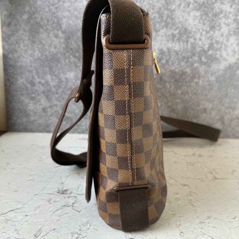 Louis Vuitton 棕色棋盤格郵差包公文包斜挎包 尺寸約32*25*5-3