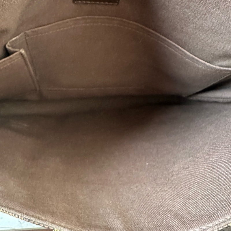 Louis Vuitton 棕色棋盤格郵差包公文包斜挎包 尺寸約32*25*5-6