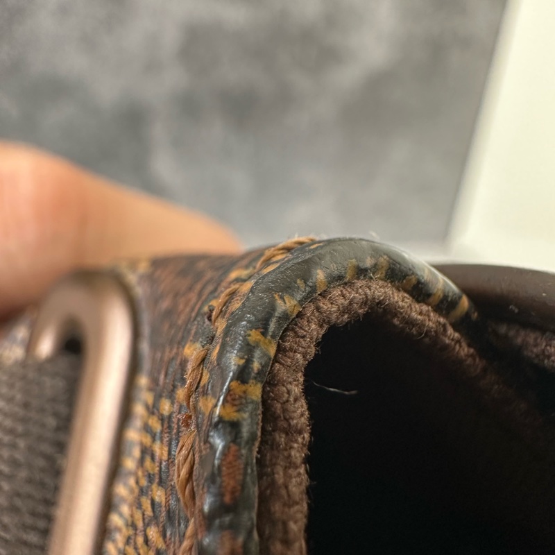 Louis Vuitton 棕色棋盤格郵差包公文包斜挎包 尺寸約32*25*5-11