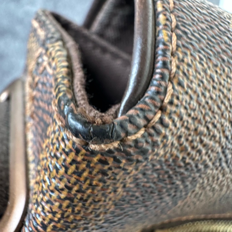 Louis Vuitton 棕色棋盤格郵差包公文包斜挎包 尺寸約32*25*5-12