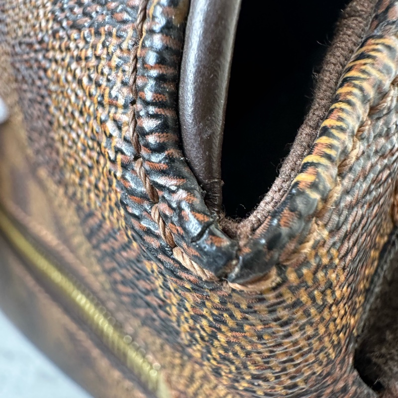 Louis Vuitton 棕色棋盤格郵差包公文包斜挎包 尺寸約32*25*5-13