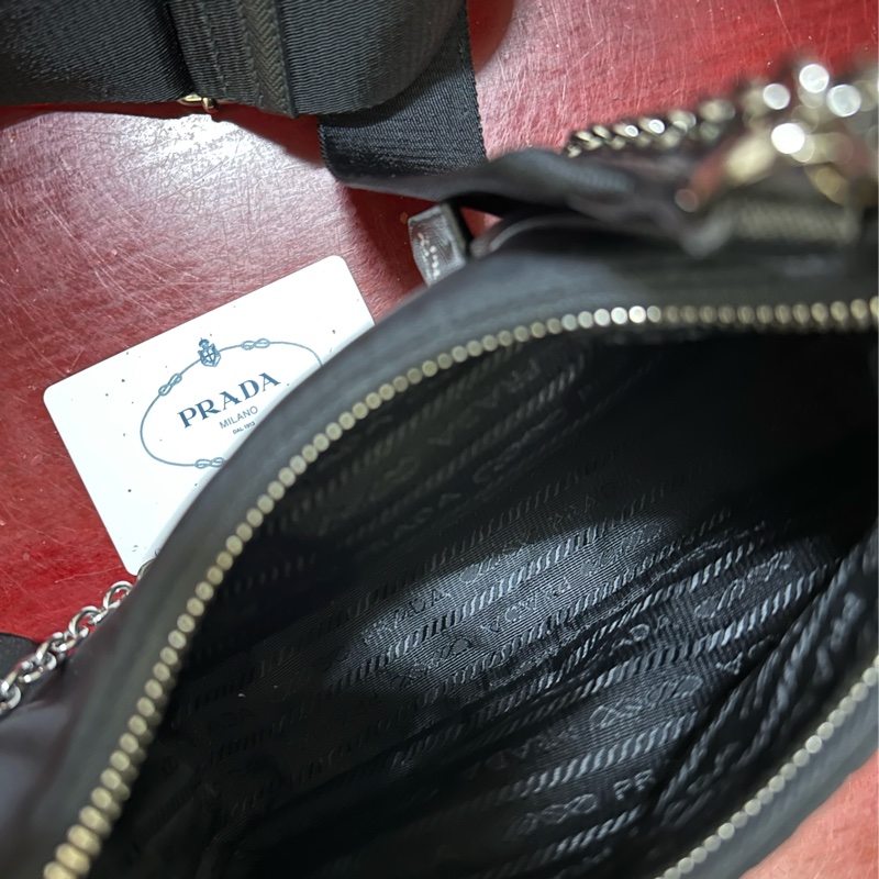 ［二手］Prada 三合一 尼龍黑色肩背包 hobo包-6