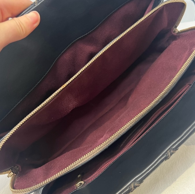 Chanel 復古拼色 外縫線托特tote單肩包 底長約33-5