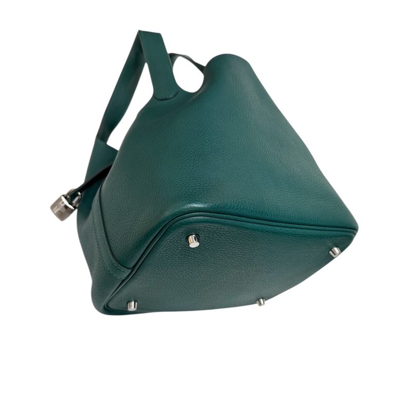 Hermès Picotin 22 T/C leather Green 綠色銀扣-4
