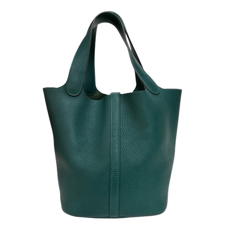 Hermès Picotin 22 T/C leather Green 綠色銀扣-7