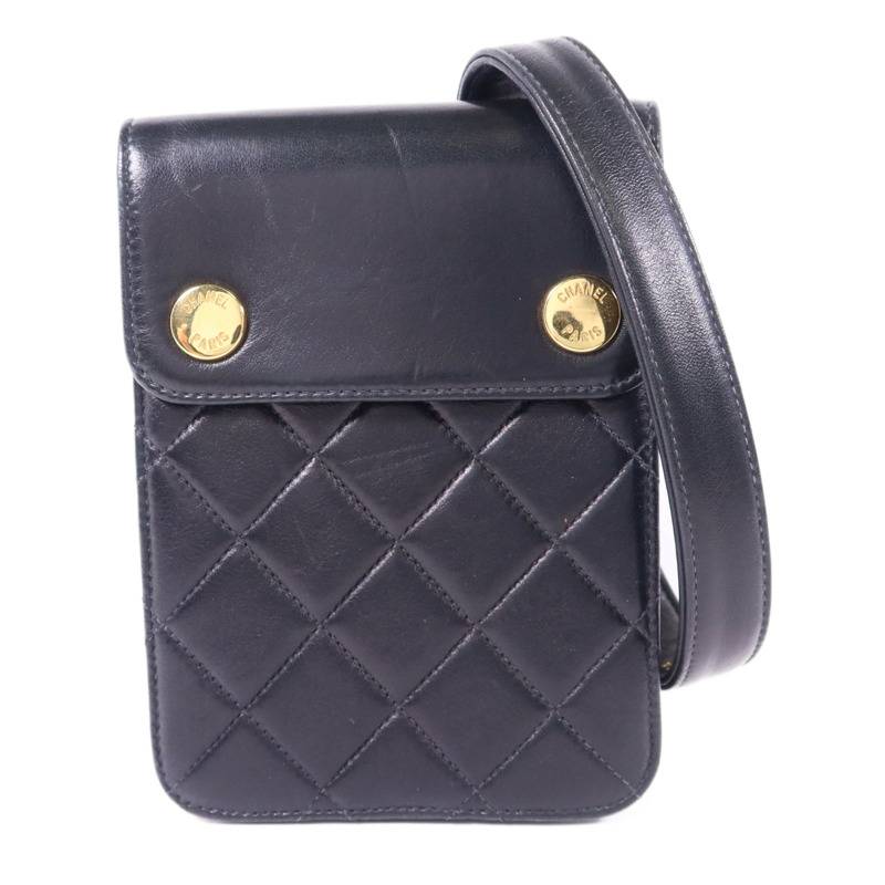 CHANEL 羊皮皮革Waist Bag金扣腰包-0