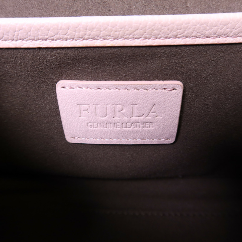 Furla 牛皮皮革Chain Shoulder Bag金扣鏈帶肩背袋-6