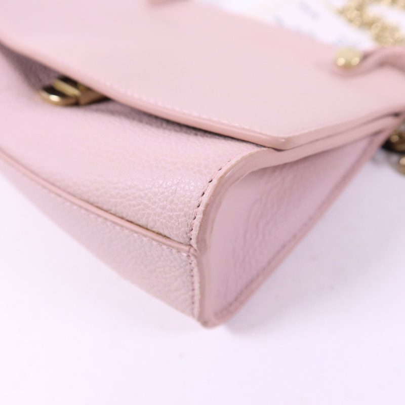 Furla 牛皮皮革Chain Shoulder Bag金扣鏈帶肩背袋-10