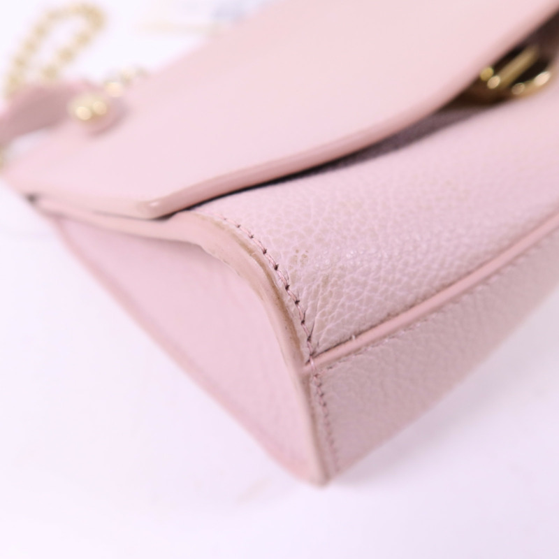 Furla 牛皮皮革Chain Shoulder Bag金扣鏈帶肩背袋-11