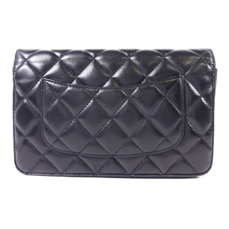 CHANEL 羊皮皮革WOC Wallet On Chain銀扣鏈帶肩背袋-1