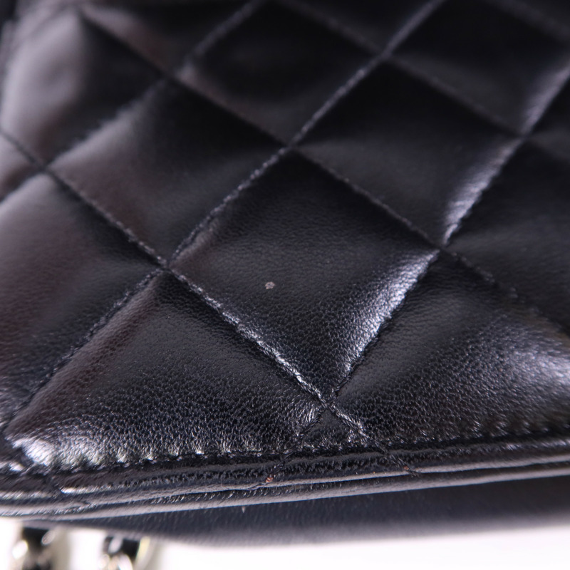 CHANEL 羊皮皮革WOC Wallet On Chain銀扣鏈帶肩背袋-18