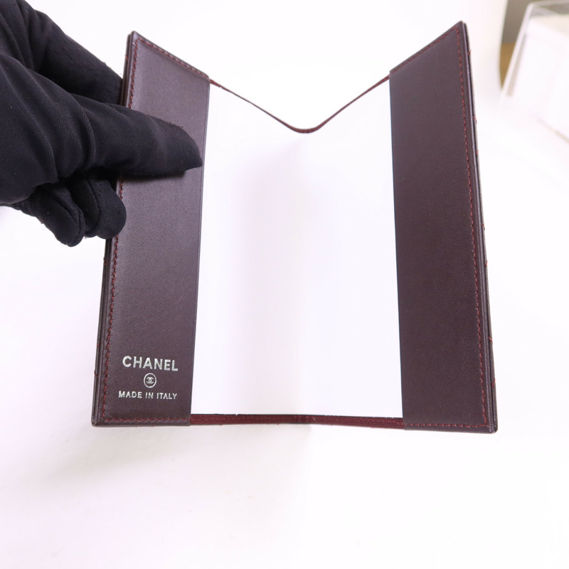 CHANEL 牛皮皮革Long Bifold Wallet銀扣長錢包-9