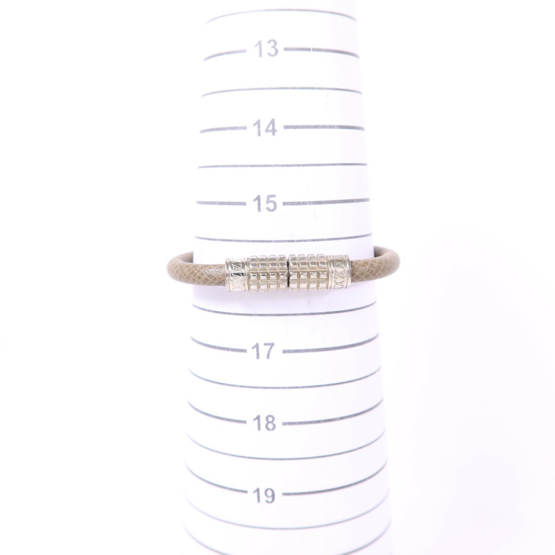 LOUIS VUITTON 皮革/金屬Digit Armband Bangle手鐲-8