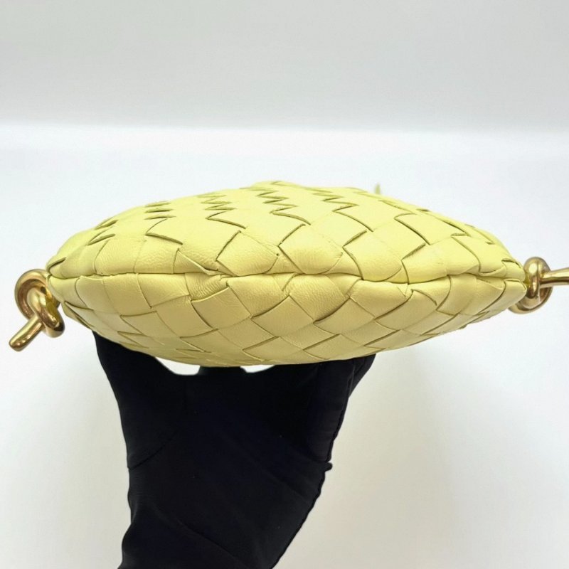 BV 淺黃色小號 Solstice子母編織肩背包 26*28*2 98新配件塵袋-4