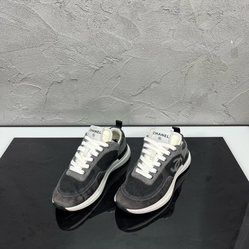 CHANEL 香奈兒 水洗黑白雙C運動鞋/尺碼 35碼/狀態99新-6