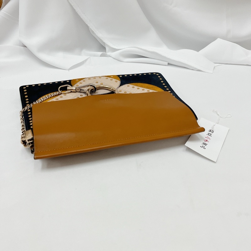 莉亞精品♡Chloe faye 咖藍色斜背包 二手-5