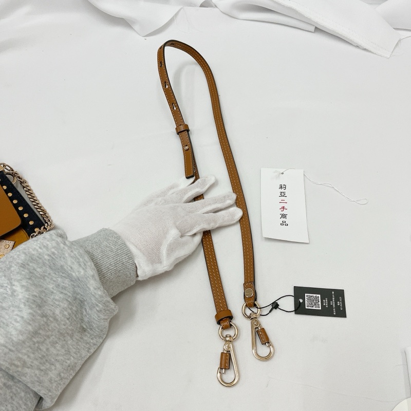 莉亞精品♡Chloe faye 咖藍色斜背包 二手-17