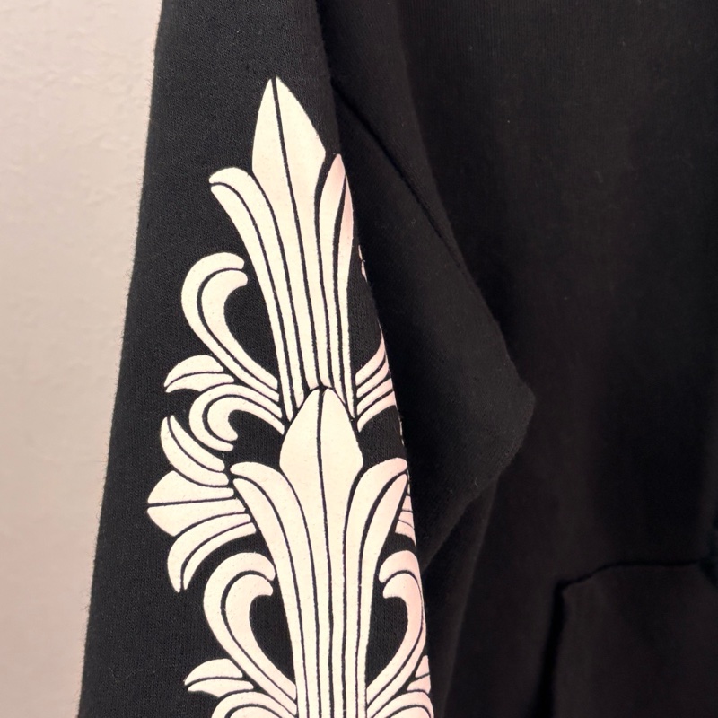 ::Chrome Hearts::  克羅心 限定款 滾石聯名 藍色舌頭 黑色拉鏈連帽外套 Small-10