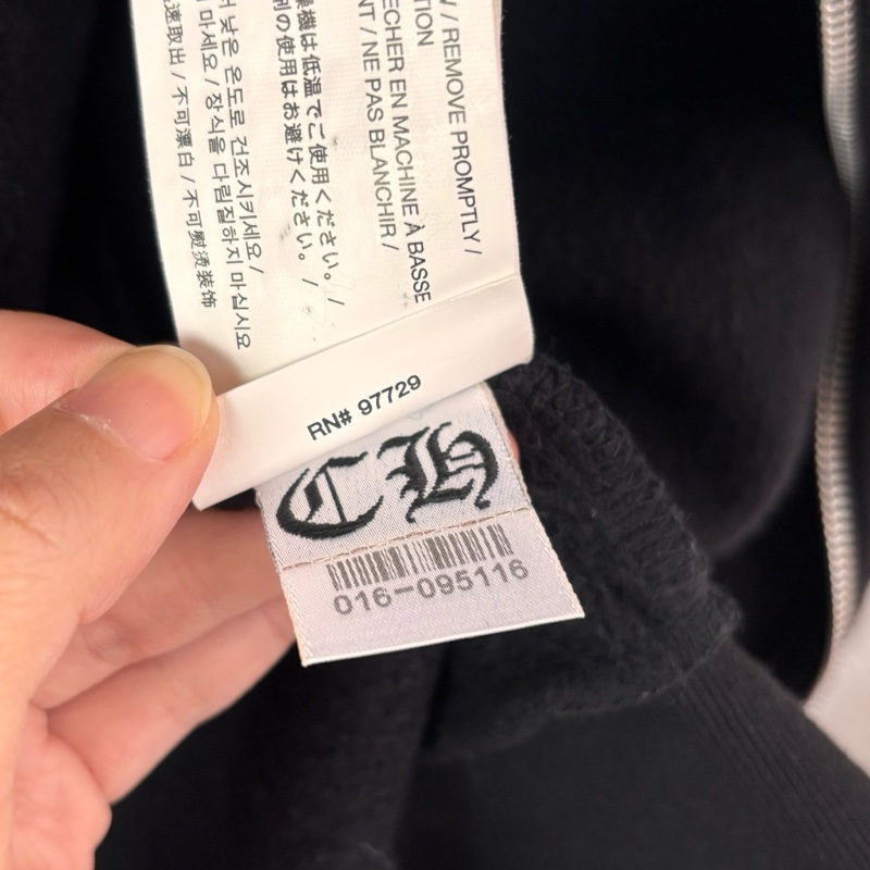 ::Chrome Hearts::  克羅心 限定款 滾石聯名 藍色舌頭 黑色拉鏈連帽外套 Small-17