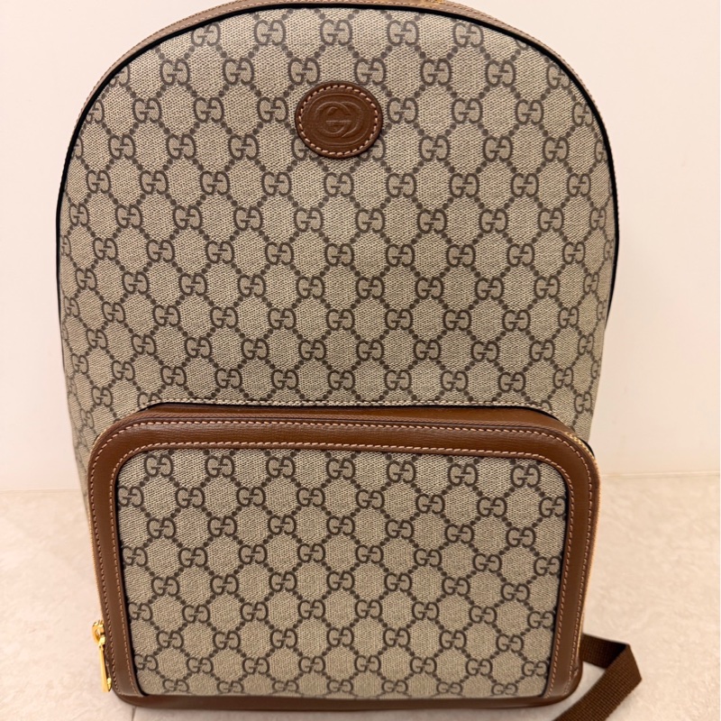 聖誕首選 GUCCI GG interlocking Backpack｜型號 704017 古馳 後背包 gucci 男電腦包-5