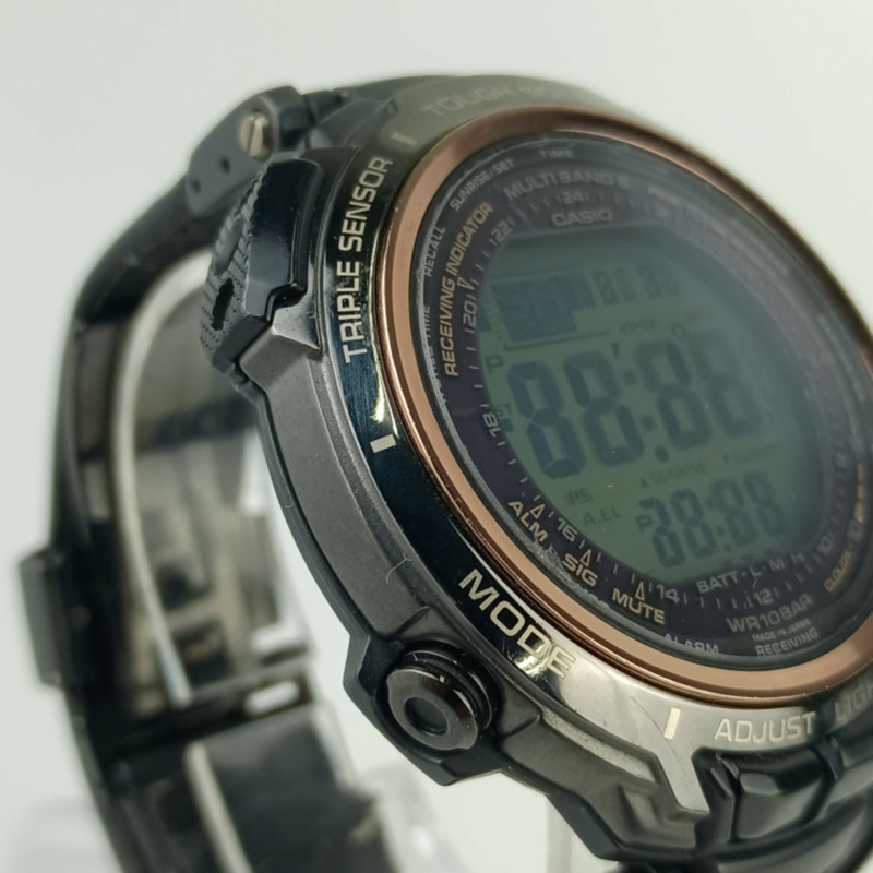 卡西歐 Pro Trek Manaslu PRX2000LB1JF 男士腕錶,配備數位錶盤和真皮錶帶-4