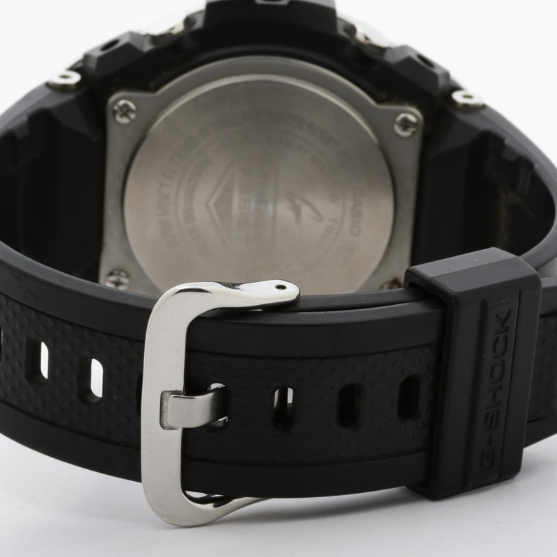 Casio G-SHOCK G-STEEL GSTW100 系列腕錶 (GSTW1101AJF) 黑色錶盤樹脂/不鏽鋼男士數位模擬雙顯腕錶-4