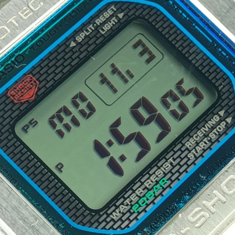 卡西歐 G-SHOCK 全金屬 5000 系列 GMWB5000PC1JF 男士數位手錶,銀色,不鏽鋼錶殼-5